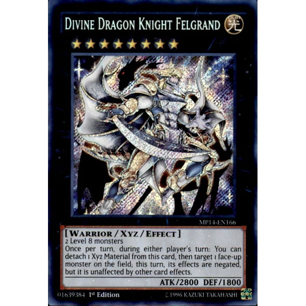 Secret Rare Divine Dragon Knight Felgrand YuGiOh MP14-EN166 1st Edition Secret Rare Divine Dragon Knight Felgrand YuGiOh MP14-EN166 1st Edition